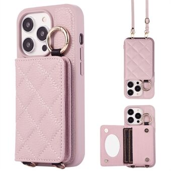 PU+TPU Hoesje voor iPhone 15 Pro met Kaartsleuf Schokbestendige Telefoonhoes