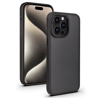 Voor iPhone 15 Pro Hoesje Anti-vingerafdruk Mat Dual Color TPU+PC Telefoonhoesje