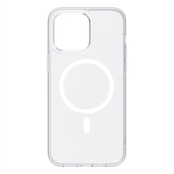 TOTU PC-04 Voor iPhone 15 Pro Hoes Transparant TPU+PC+Magnetische Ring Telefoonhoes Compatibel met MagSafe