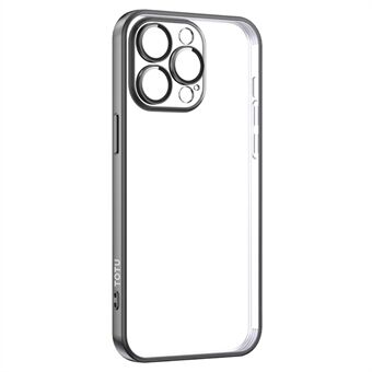 TOTU PC-02 Voor iPhone 15 Pro Telefoonhoesje met PC Lens Beschermer en Electroplating TPU Cover