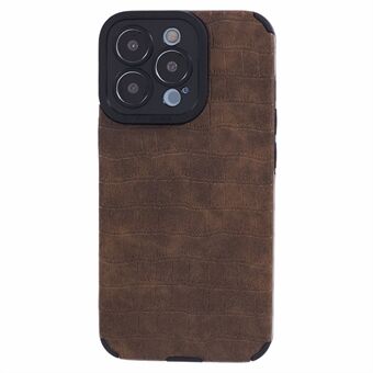 Voor iPhone 15 Pro hoesje met krokodillentextuur PU-leer + TPU anti-val telefoonhoesje.