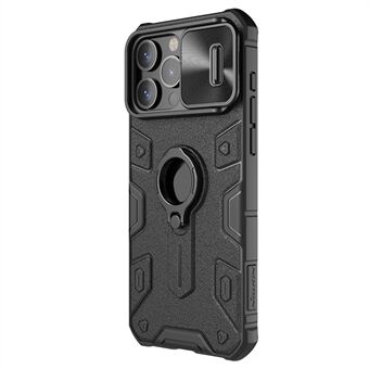 NILLKIN CamShield Armor voor iPhone 15 Pro hoesje met uitschuifbare camerabescherming PC + TPU telefoonhoesje.