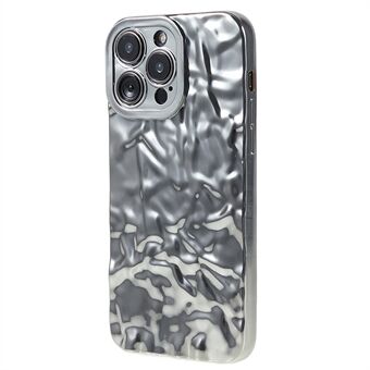 Voor iPhone 15 Pro hoesje met gerimpeld, oneffen oppervlak van TPU-materiaal.