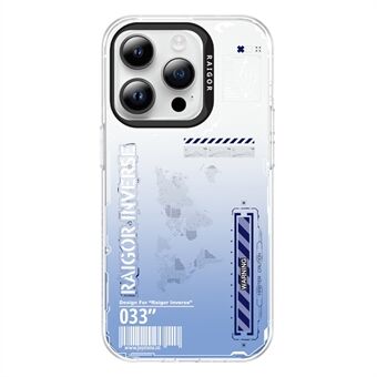 RAIGOR INVERSE Mecha-serie voor iPhone 15 Pro hoesje met IMD-patroon TPU+PC achterkant