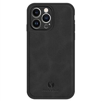 ANNYOJO Hoesje voor iPhone 15 Pro - Krasbestendig PU leder+PC+TPU Telefoonhoes