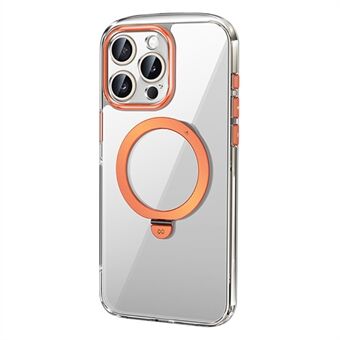 XUNDD Hoesje voor iPhone 15 Pro Transparante Case met Kickstand PC+TPU Telefoonhoesje Compatibel met MagSafe