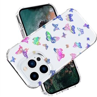 Voor iPhone 15 Pro hoesje Laserpatroon PC + TPU Schokbestendige Telefoonhoes.