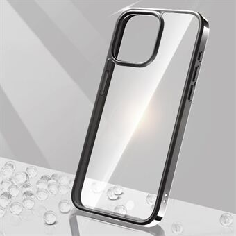 X-LEVEL voor iPhone 15 Pro transparante hoes met anti-kras PC+TPU electroplating telefoonhoesje