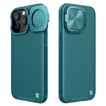 NILLKIN CamShield Prop voor iPhone 15 Pro hoesje Lens Cover PU-leer+PC+TPU telefoonhoes