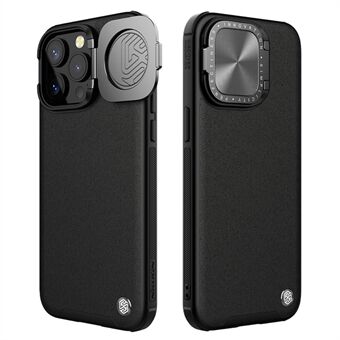 NILLKIN CamShield Prop voor Apple iPhone 15 Pro Hoesje, Lens cover, Magnetisch, PU Leer+PC+TPU, Telefoonbeschermer