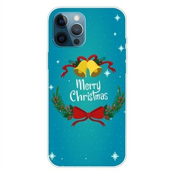 Voor de iPhone 15 Pro telefoonhoesjes met kerstpatroon en bedrukt op zacht TPU-materiaal.