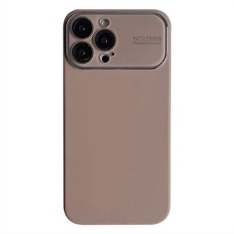 Voor iPhone 15 Pro Hoesje Vloeibaar Siliconen Telefoonhoesje met Lensglasfilm