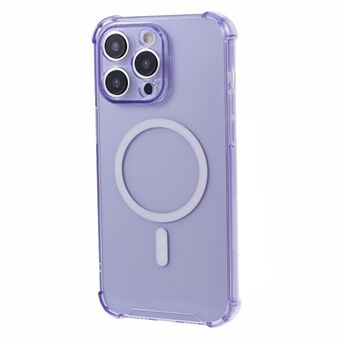 Voor iPhone 15 Pro Magnetische Hoes Vier Hoek Anti-val TPU Cover Compatibel met MagSafe