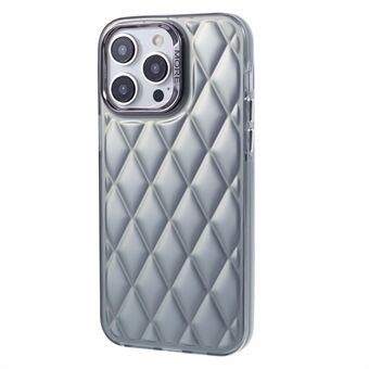 Voor iPhone 15 Pro Telefoonhoesje, 3D Rhombus Grid Beschermende Hoes voor Telefoon.