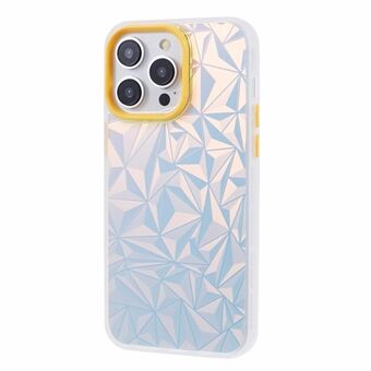 Voor iPhone 15 Pro Case TPU+PC Diamantstructuur Schokbestendige Telefoonhoes