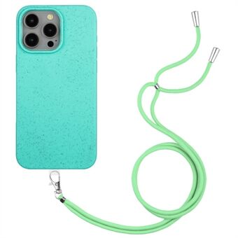 Voor de iPhone 15 Pro hoes Magnetisch Anti-val Biologisch afbreekbaar Tarwestro + TPU telefoonhoesje
