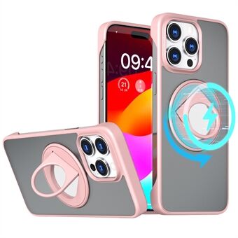 Voor iPhone 15 Pro Beschermhoes Frameless ontwerp Kickstand Magnetische Telefoonhoes