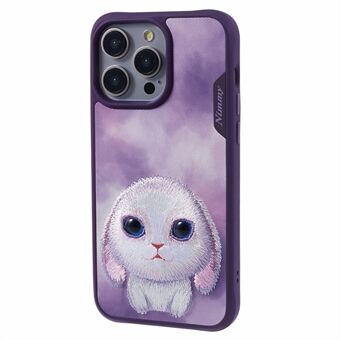 NIMMY Big Eyes Pet-serie voor iPhone 15 Pro telefoonhoesje Cartoon borduurwerkhoesje