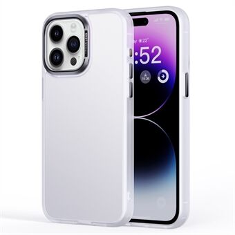 Voor iPhone 15 Pro TPU+PC mobiele telefoonhoesjes Aluminiumlegering camerabehuizing Mat zwarte cover