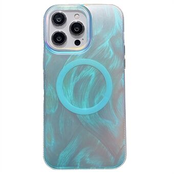 Voor iPhone 15 Pro Magnetische Telefoonhoes Creatief Ontwerp TPU+PC Shell Compatibel met MagSafe