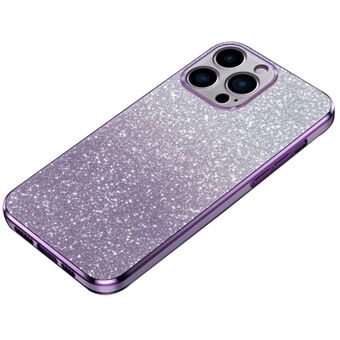 Voor iPhone 15 Pro mobiele telefoonhoesje 6D elektroplating glitterpoeder schokbestendige TPU-cover