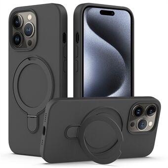 Voor iPhone 15 Pro Magnetisch Hoesje met Ringstandaard Anti-val Telefoonhoes