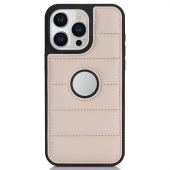 Voor iPhone 15 Pro mobiele telefoonhoesje met logo raam en PU leer + TPU anti-valhoesje.