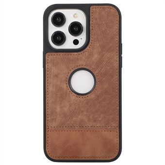 Voor iPhone 15 Pro Hoesje, Slank-Fit PU Lederen+TPU Splicing Ontwerp Telefoonbeschermer