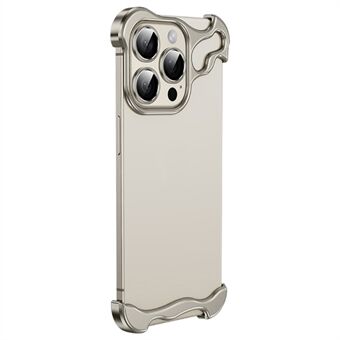 Voor iPhone 15 Pro stootbumper met camerabeschermingslens - frame van aluminiumlegering zonder rand