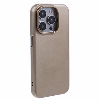 Voor de iPhone 15 Pro Magnetische Telefoonhoes Lederen Beklede PC+TPU krasbestendige achterkant