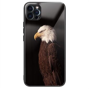 Voor de iPhone 15 Pro Telefoonhoesje met Patroonprint en Gehard Glas Achterkant