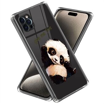 Voor iPhone 15 Pro Zachte TPU Telefoonhoes met Patroon Print Telefoonhoesje.