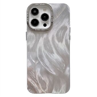 Voor iPhone 15 Pro Telefoonhoesje TPU+PC Veerpatroon IMD Beschermhoes