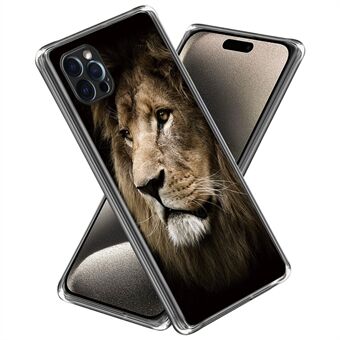 Voor iPhone 15 Pro telefoonhoesje, slanke TPU achterkant met patroonprint.