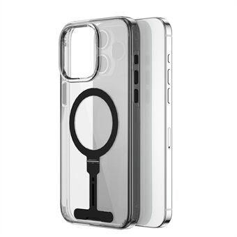 WIWU FYY-014 voor iPhone 15 Pro Hoesje met een standaard PC Transparante Telefoonhoes compatibel met MagSafe