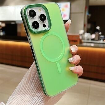 Voor iPhone 15 Pro Max hoesje compatibel met MagSafe Aurora kleur TPU+PC telefoonhoesje.