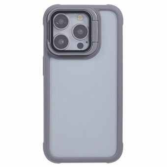 Voor iPhone 15 Pro Max Hoesje TPU+PC Telefoonhoesje Camera Bescherming Uitschuifbare Stand Schokbestendig