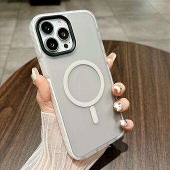 Voor iPhone 15 Pro Max Magnetische Hoes TPU+PC Telefoonhoes Doorzichtige Beschermende