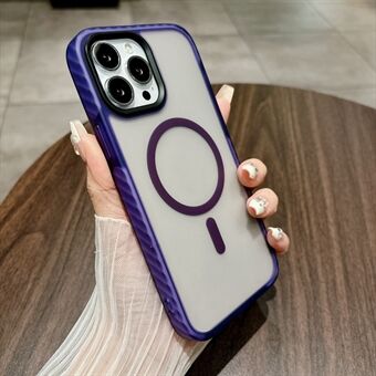 Voor iPhone 15 Pro Max Magnetische Hoes TPU+PC Telefoonhoesje Translucente Bescherming