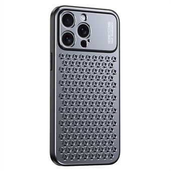 Voor iPhone 15 Pro Max Hoesje Aluminiumlegering+TPU Honingraat Warmtedissipatie Telefoonhoes