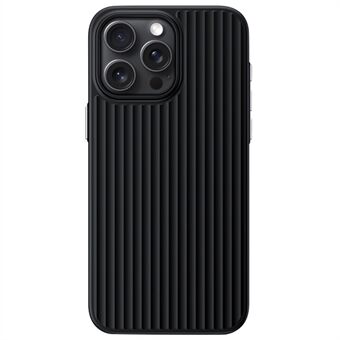 Voor de iPhone 15 Pro Max mobiele telefoonhoes met gegolfde textuur en huidachtige aanraking, PC-cover.