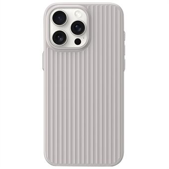 Voor de iPhone 15 Pro Max mobiele telefoonhoes met gegolfde textuur en huidaanraking van polycarbonaat.