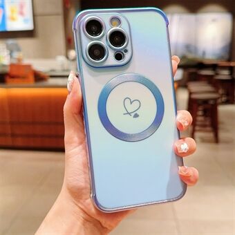Voor iPhone 15 Pro Max Magnetische Hoes TPU Liefde Hart Patroon Gradient Telefoonhoesje