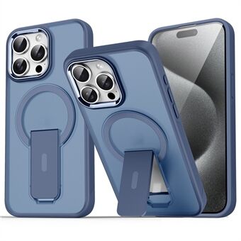 Voor iPhone 15 Pro Max magnetische hoes PC+TPU met kickstand schokbestendige telefoonhoes