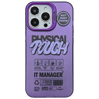 Voor iPhone 15 Pro Max Mat Hoesje PC TPU Engelstalige Tags Bedrukte Telefoon Achterkant Bescherming