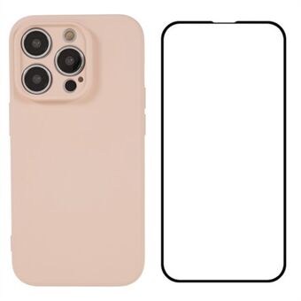 WANLONFENG RB2-serie voor iPhone 15 Pro Max Schokbestendige Hoes TPU Telefoonhoesje met Schermfolie