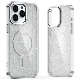 Voor iPhone 15 Pro Max Case Glitter Design TPU+PC Telefoonhoesje Compatibel met MagSafe