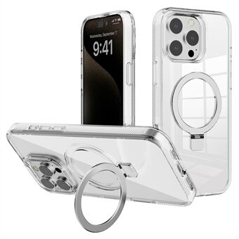 G-stijl voor iPhone 15 Pro Max hoes TPU+PC telefoonhoes met ringhouder compatibel met MagSafe