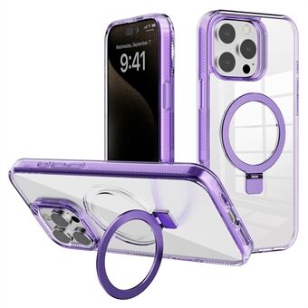 G Style voor iPhone 15 Pro Max Hoes TPU+PC Telefoonhoes Ringhouder Compatibel met MagSafe