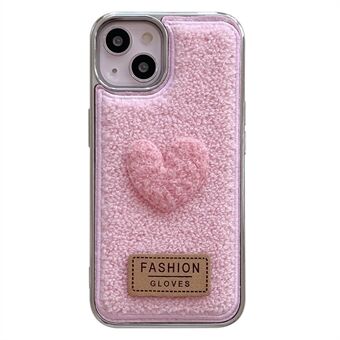 Voor iPhone 15 Pro Max Hoesje Schattige Liefdeshart TPU Electroplating Telefoonhoesje